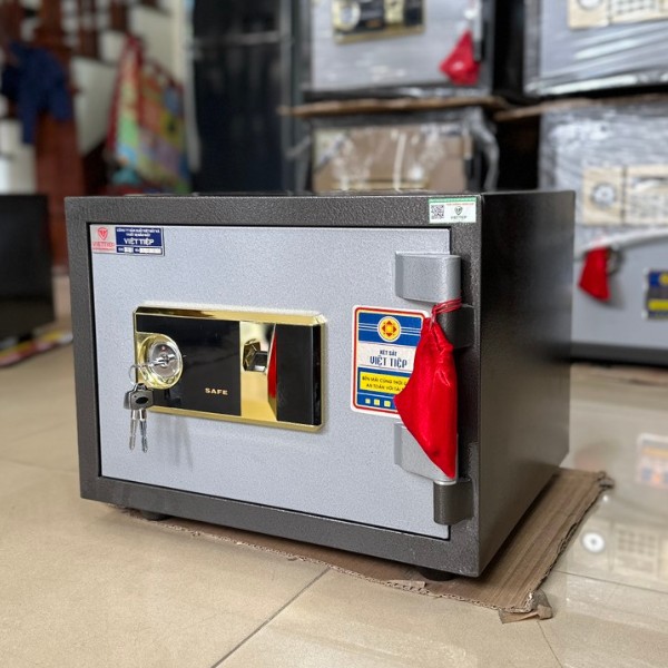 Két sắt việt tiệp mini K25 Bản lể ngoài chính hãng, Khóa vân tay (Mã: K-VTT-25BLN-H)