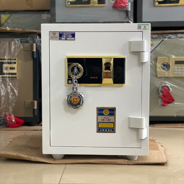 Két sắt việt tiệp K54VT màu trắng khóa vân tay