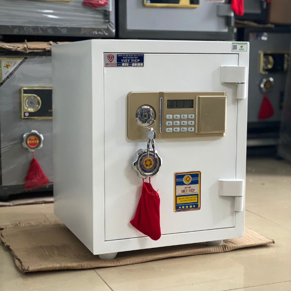 Két sắt việt tiệp K100 trắng chính hãng, Khóa điện tử
